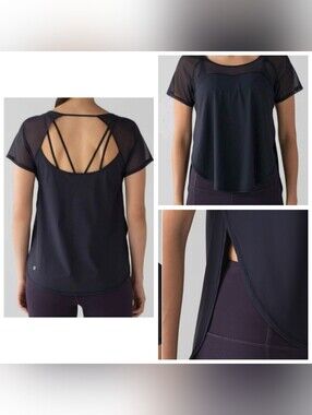 Lululemon Anew Short Sleeve Tee Midnight Navy No Size Tag - 6